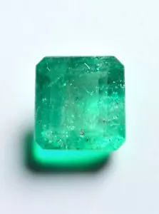 Esmeralda colombiana natural suelta de 2,39 quilates - corte ascher - piedra preciosa de color verde - Imagen 1 de 10