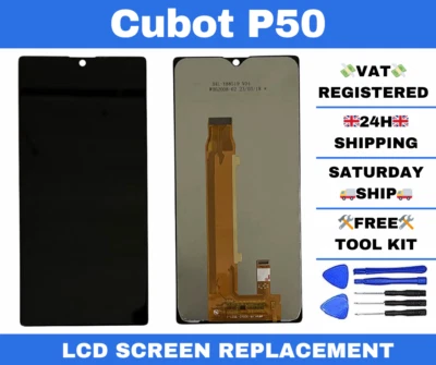 Cubot P50 Replacement Glass LCD Touch Screen Display, 24h shipping - Image 1 of 2