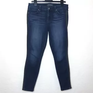 Level 99 Jeans Women Size 30 Tuxedo Skinny Leg Dark Blue - Picture 1 of 12