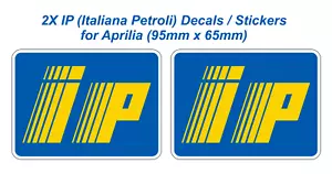 IP logo (Italiana Petroli) Fairing Decals Stickers for Aprilia (95mm x 65mm) X2 - Picture 1 of 1