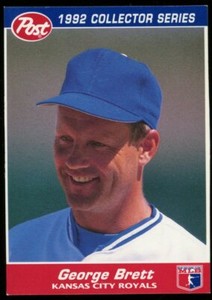1992 Post Cereal George Brett Kansas City Royals Card #11