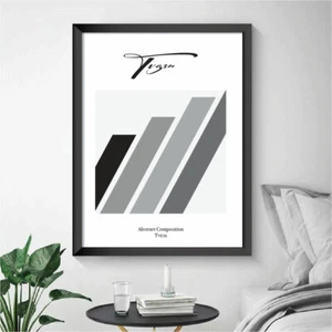 Abstrakte Poster Drucke Wandbilder Minimalistische Wohndeko GERAHMT & UNGERAHMT #13 - Bild 1 von 16