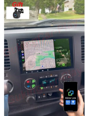 For GMC Sierra 2007 2008 2009 2010 2012 2013 Apple Carplay Radio Android Stereo - Image 1 of 4