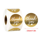 500Pcs/Roll 38MM Gold Thank You Stickers Seal Label Handmade Gift Cake Stic*P_