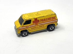 De colección 1974 Hot Wheels Blackwall Super Van Paramédico Ambulancia Amarilla Hong Kong - Imagen 1 de 5