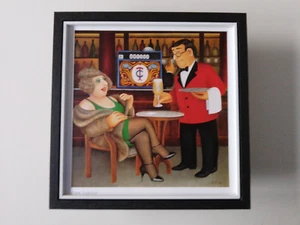 Beryl Cook 'Cafe Tortini' print FRAMED - Picture 1 of 2