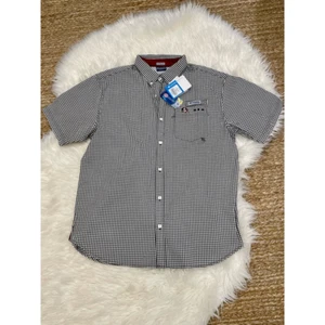 Columbia PFG Shirt Florida Seminoles Men’s L Black White Gingham Vented NEW - Picture 1 of 6