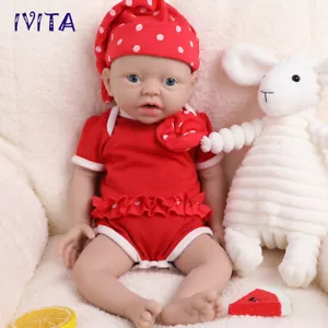 Realistic Full Body Silicone Reborn Baby Doll Girl Infant 15'' Kids Playmate - Picture 1 of 10