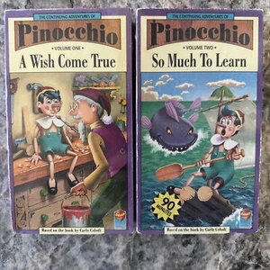 The Continuing Adventures Of Pinocchio VHS Set Of 2 Sealed - Picture 1 of 1