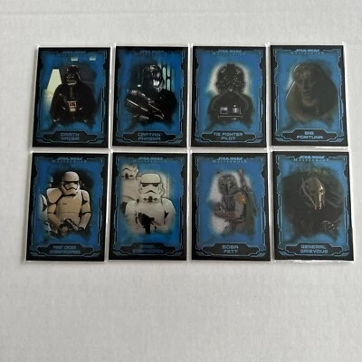 2016 Topps Star Wars Masterwork Blue Parallel 8 Card Lot - Image 1 of 2