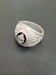 ANILLO NAVAL DE LOS ESTADOS UNIDOS DE LA SEGUNDA GUERRA MUNDIAL ANILLO PLATA ESTERLINA (¿TALLA?) - Imagen 1 de 6