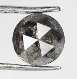Round Salt and pepper Diamond Natural Loose Round Rose cut Diamond 0.45 Ct - Picture 1 of 8
