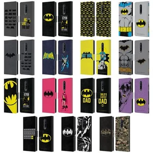 OFFICIAL BATMAN DC COMICS LOGOS LEATHER BOOK WALLET CASE FOR BLACKBERRY ONEPLUS - Picture 1 of 19