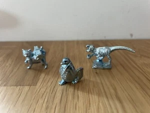 Monopoly Cheaters Replacement Parker Pieces - Penguin, T-Rex & Cat - Picture 1 of 2