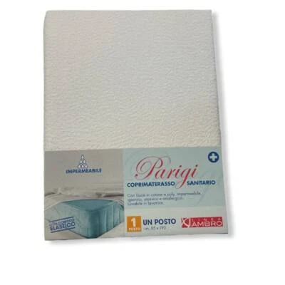Coprimaterasso Singolo Sanitario Impermeabile Sotto PVC Parigi - Immagine 1 di 2
