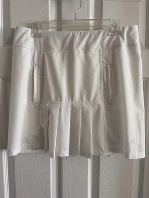Jofit Women’s Sz. M Golf Tennis Pickleball White Skirt Skort with Pleats Stretch - Image 1 of 4