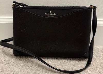 Kate Spade Black Glitter Shoulder Purse - Image 1 of 4