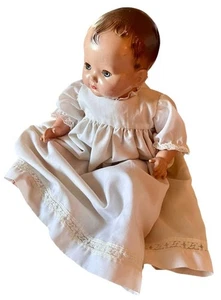 Vintage Effanbee Baby Puppe ~ Zusammensetzung mit Schlafaugen/Stoff Torso ~ 30er-40er Jahre ~ TOP - Bild 1 von 13