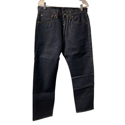 Pantalones de mezclilla retro rígidos lavados oscuros Levi's 501 originales retráctiles para hombre talla 32 x 32 Foto 1 de 4