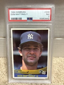 Donruss Don Mattingly 1984 PSA 7 #248 Yankees novato radiocontrol - Imagen 1 de 2
