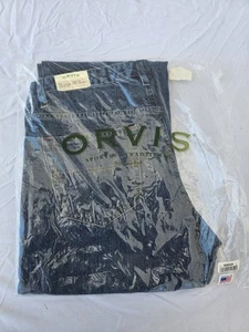 Orvis Pants Mens 34x34 Blue Outdoors Denim - Picture 1 of 4