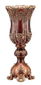 OK Lighting dekorative Polyresin Vase 20" hoch braun OK-4193V - Bild 1 von 4