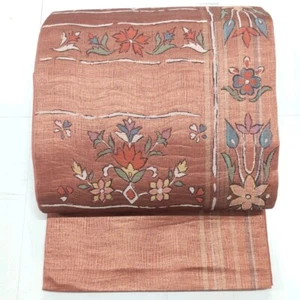 Japanischer Kimono, Seide Fukuro OBI, höchste Qualität Schönheit Kinshari Interieur - Bild 1 von 13