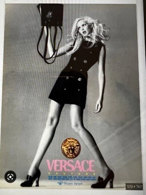 1994 Vintage Gianni Versace Couture Black Wool Dress from the AD Campaign - Image 1 of 4