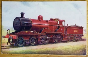 Midland Railway 4-4-0 Express Engine #483 Train Engine Postcard PC circa 1909 - Picture 1 of 1