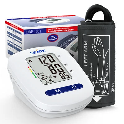 SEJOY Automatic Digital Blood Pressure Monitor Upper Arm BP Large Cuff Machine