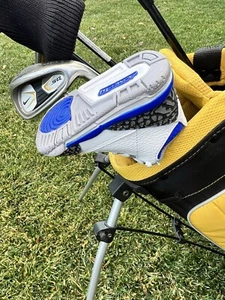 Nike Air Jordan 3 Retro TD Racer Blue White Cement Golf Putter Cover Clubs NEW - Picture 1 of 5