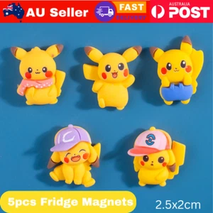 5pcs Pokemon Pikachu Refrigerator Fridge Magnet sticky note Party Favours Filler - Picture 1 of 4