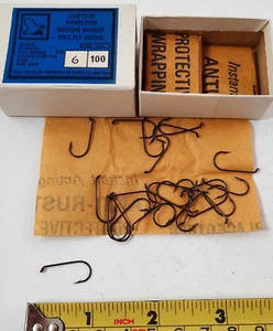 100 Partridge L2A size 6 Wet Fly Hooks Captain Hamilton Bend Fly Tying Hooks - Picture 1 of 3