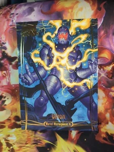 2024 Marvel Obra Maestra XL ULTRON (#67) Nivel 3 Lámina de Oro #85/1499 Nueva Casi Nueva Difícil de Encontrar - Imagen 1 de 3
