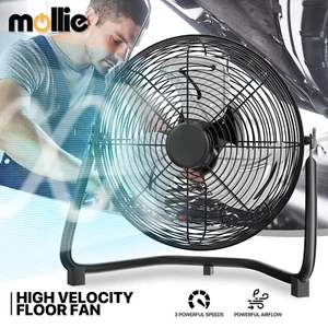 12" High Velocity 3 Speeds Floor Fan Simple Deluxe Portable Adjustable Tilt Fan - Picture 1 of 14
