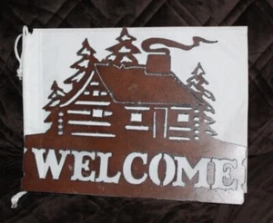 Letrero de decoración de metal de Welcome House - Imagen 1 de 1