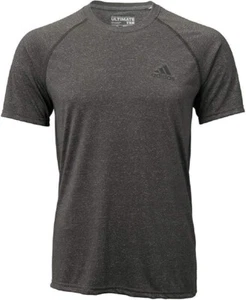 Adidas Men's Ultimate Short Sleeve Tee Shirt, Dark Grey Heather, Small - Picture 1 of 1