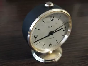 Uhr Sowjetische Mechanischer Wecker SLAVA UdSSR RARE Vintage - Picture 1 of 15