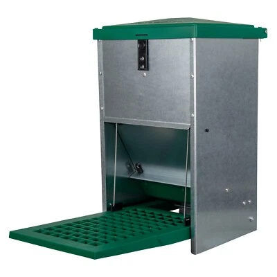 Futterautomat Geflügelfutterautomat Futterspender Hühner verzinkt Metall 8kg - Bild 1 von 4