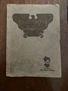 1923 Antique HISTORY AND RHYMES OF THE LOST BATTALION by "Buck Private" McCollum - Picture 1 of 6