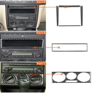 6X Center Control Panel Trim Carbon Fiber For VW Golf4 GTI Jetta MK4 1999-2004 - Picture 1 of 11