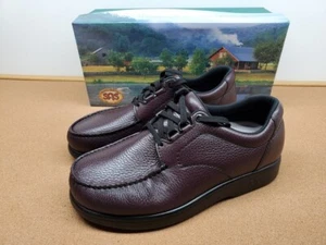 NEW MENS SAS BOUT TIME CORDOVAN LACE UP WALKING SHOES 1520-035 MANY SIZES - Picture 1 of 19