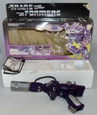 Vintage 1984 Hasbro G1 Transformers Decepticon Shockwave Figure Complete Box