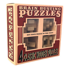 Professor Puzzle 4 Classic Wooden Brain Busting Brainteaser Puzzles