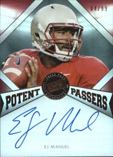 2013 Press Pass Fanfare Potent Passers Autographs Silver #PPEM EJ Manuel 