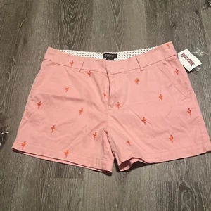 Jones & Co Shorts pink with flamingos Size 8 - Picture 1 of 3