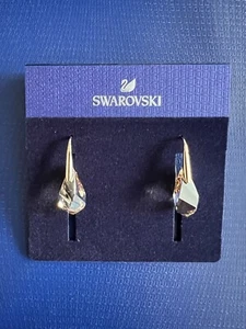Authentic Swarovski Energic Drop Earrings Brown Crystals Rose Gold Plated NIB - Picture 1 of 7