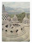 Java Indonesien - Borobudur Tempel  - offene Stupa mit Buddha - Ansichtskarte