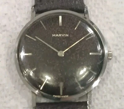 !!Rare VIT MARVIN 棕色表盘男士机械手表  — 第 1/4 张图片