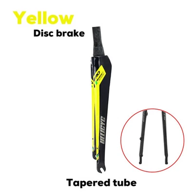 Carbon Quick Release Road Bike Hard Fork Disc/Rim Brake Tapered Rigid Fork 700C - Image 1 of 4